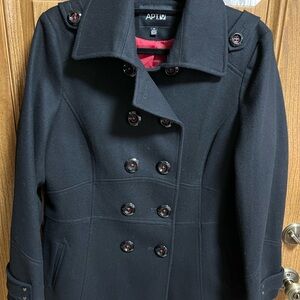 Apt. 9 Women's Elegant Black Peacoat
